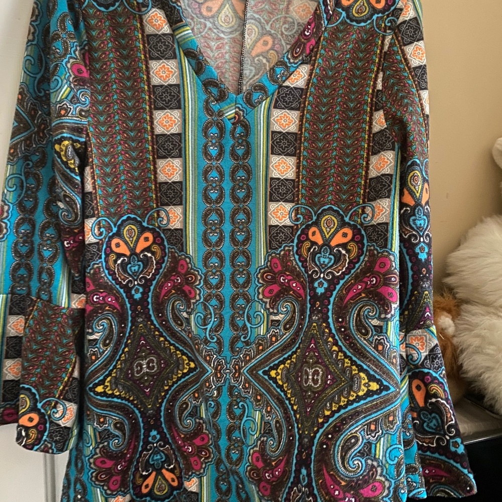 Multi color long sleeve blouse